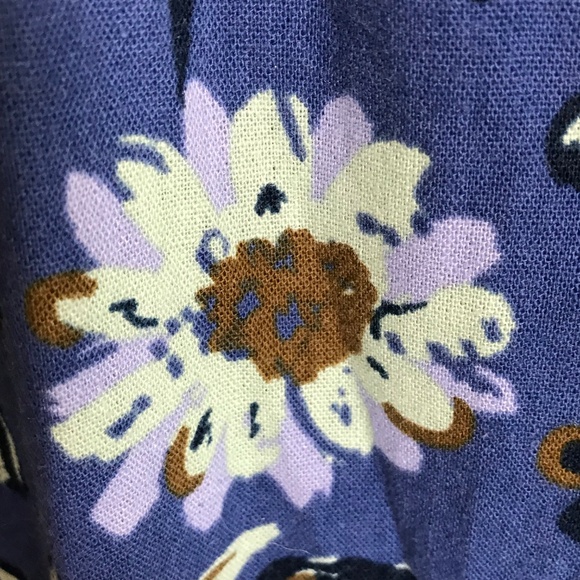 SONOMA Blue Floral Sleeveless Midi Dress Linen Rayon Women’s Plus Size 5X - Picture 8 of 16